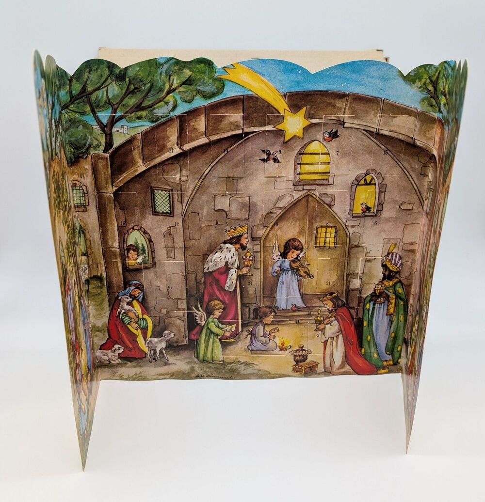 Vtg CHRISTMAS STAR Hummel Paper Advent Calendar West Germany Lore 564